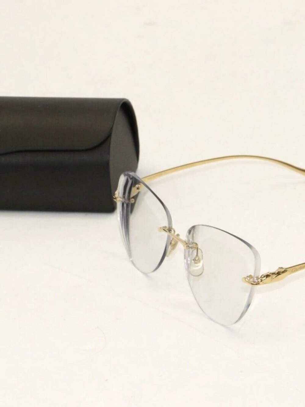 Cartier Panthère De Cartier Eyeglasses CT0032RS 001 60-18-130 *READ*
